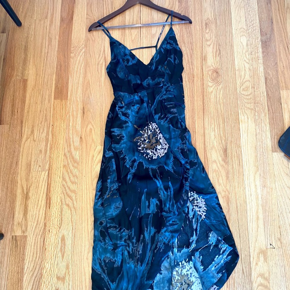 Free People Summer Lady Printed Dress BLK MOTIF